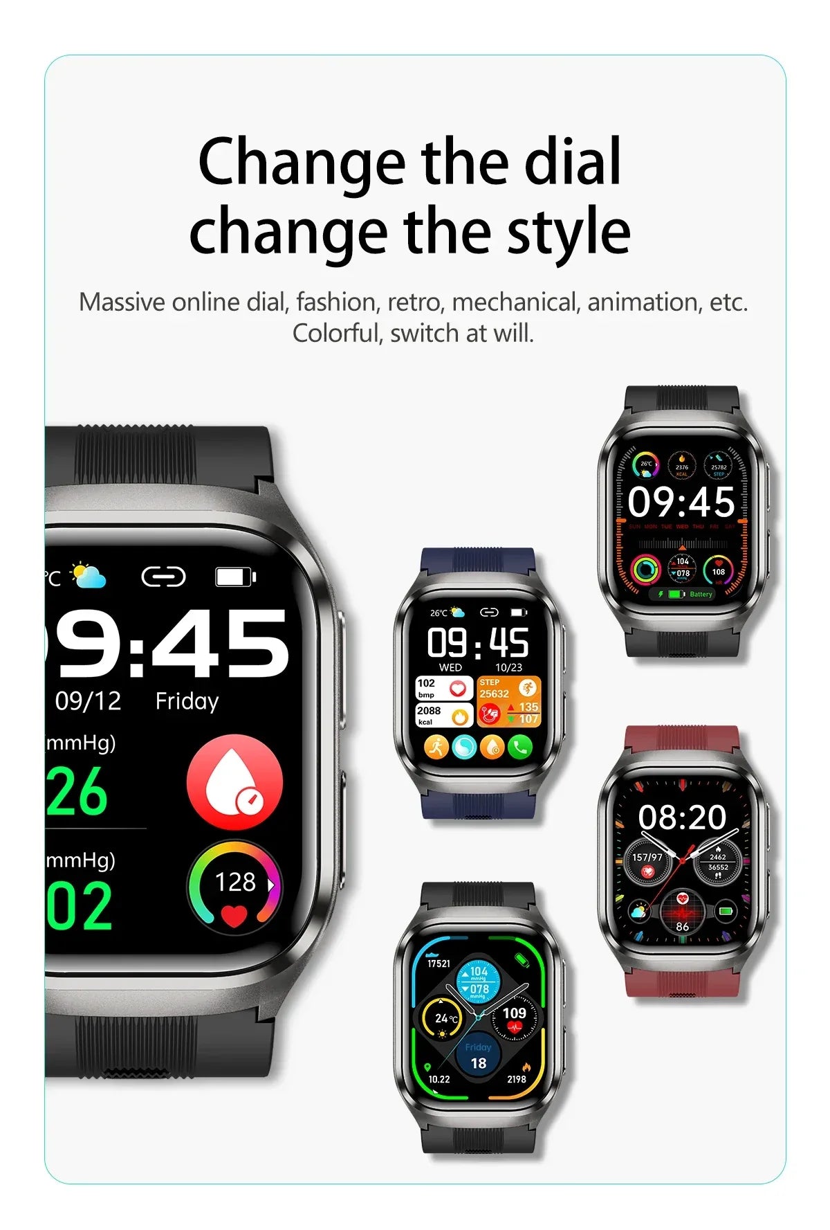 2025New Heart Health Analysi NFC Air Pump+Air Bag Smart Watch Men Accurate Blood Pressure Uric Acid ECG Call Smart Bracelet lady - Wear444