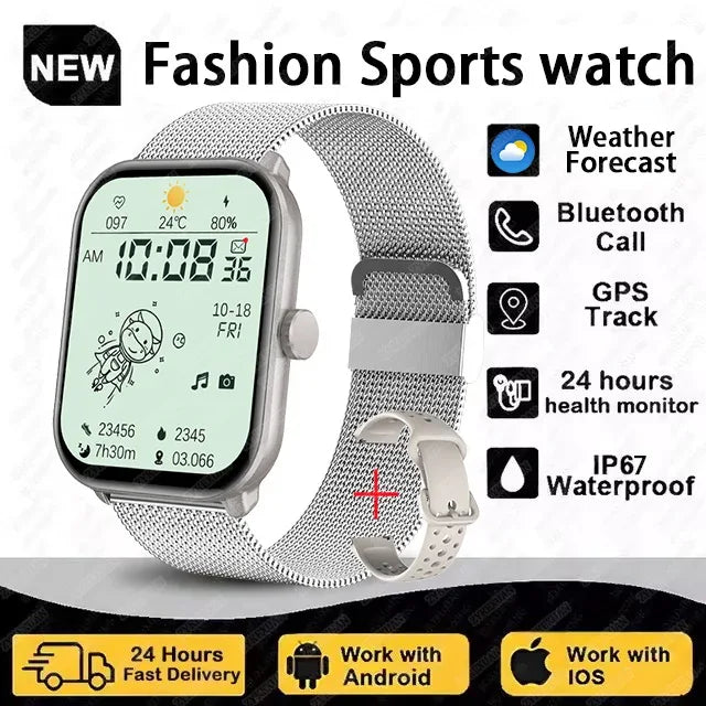 2025 New For Android ios Watch 5 Original Men GPS Track Bluetooth Call Heart rate Waterproof Sport Fitness Smart bracelet Women - Wear444