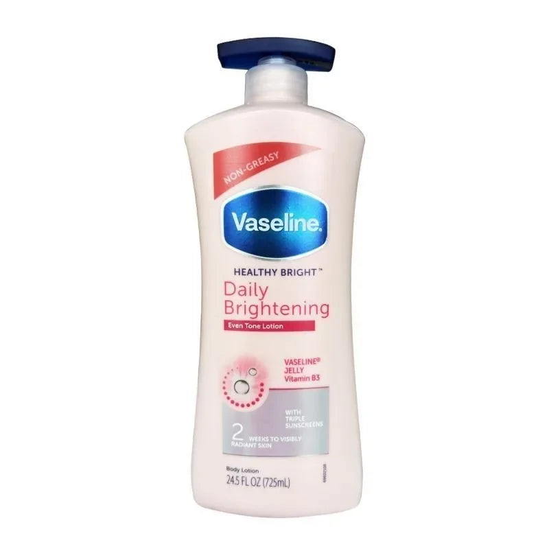 Vaseline Healthy Bright Daily Brightening Daily Moisturizer for Glowing Skin Vitamin B3 Body Lotion in 2 Weeks Lightweight 725ml