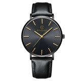 Top Brand Mens Watches Fashion Ultra Thin Analog Quartz Watches Leather Belt Simple Temperament Men's Clock relogios masculino