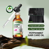 Hair Growth Essential Oil Rosemary Mint Hair Strengthening Oil Nourishing Treatment for Split Ends and Dry Organics Hair Care