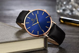 Top Brand Mens Watches Fashion Ultra Thin Analog Quartz Watches Leather Belt Simple Temperament Men's Clock relogios masculino