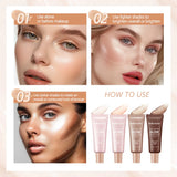 Natural Glow Enhancer Foundation Glowing Moisturizing Lightweight base Multi-purpose Face Body Glitter Cream Bronzer For Paris