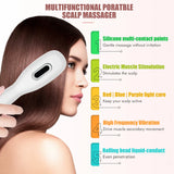 Electric Hair Care Comb Micro Current Massage Comb Hair Conditioner LED Colored Light Radio Frequency Hot Compress Scalp Care