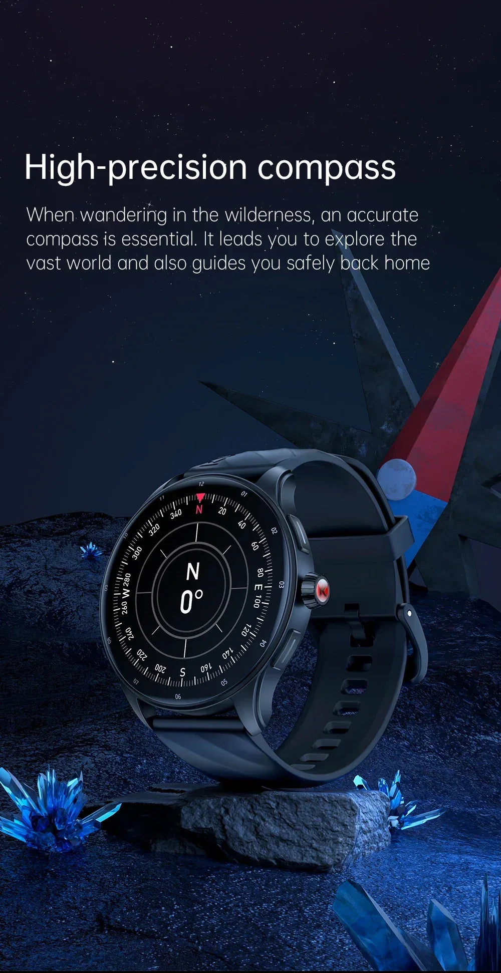 KUMI GW3 Pro Smartwatch 1.43" AMOLED IP68 Waterproof Bluetooth 5.2 Fitness Tracker Heart Rate Blood Oxygen Monitor - Wear444