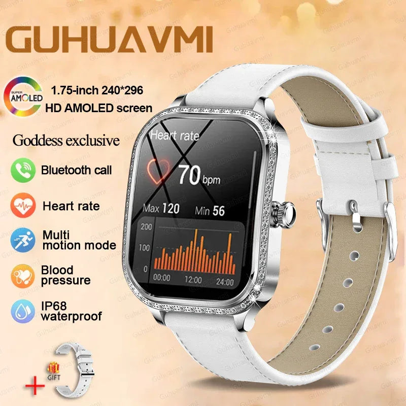 2026New Women Fashion Smartwatch HD Curved Screen Female Menstrual Tracking Waterproof Sports Fitness Bluetooth Call Smart Watch - Wear444
