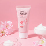 Sakura Sunscreen and Cleanser RichFoam Deep Clean Remove Grease Improve Oily Face Wash Cream GentleMoisturizing Remove Blackhead