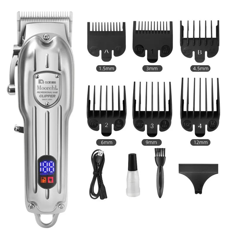 Hair Clipper Professional Electric Hair Clipper Rechargeable Hair Trimmer Machine Men's Electric Shaver Barber Cutting Machine