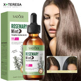 Hair Growth Essential Oil Rosemary Mint Hair Strengthening Oil Nourishing Treatment for Split Ends and Dry Organics Hair Care