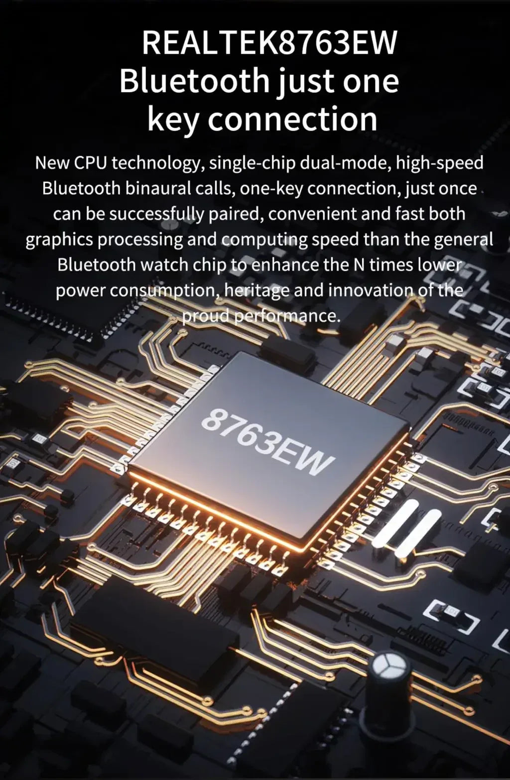 Rainbuvvy T96 TWS Smart Watch Earphone 1.52inch Amoled 3 IN 1 Local Music Player Wireless Headset BT Call Earbuds Smartwatch - Wear444