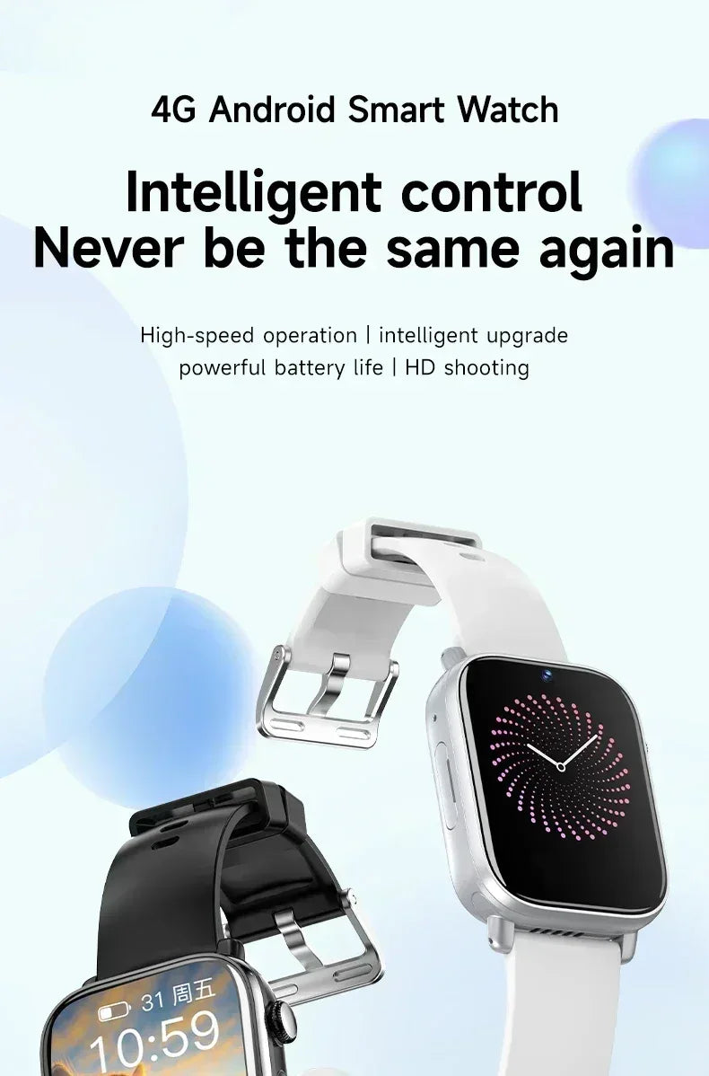 i1 Android Smartwatch with Full 4G/5G SIM Support, HD Camera, GPS, NFC, and Google Play Store，Sport Design for Men Women - Wear444