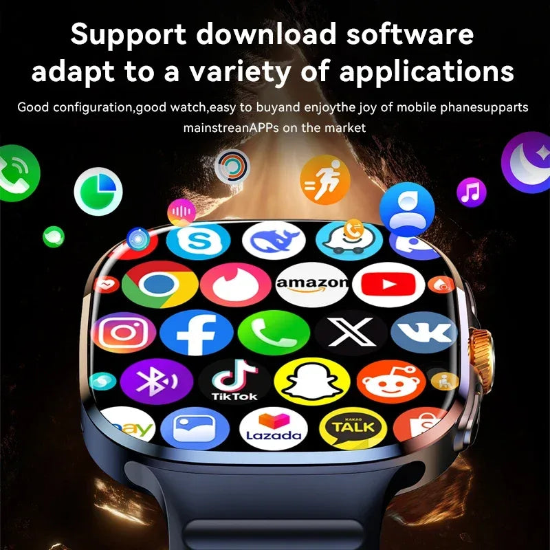 5G/4G Full Network Smart Watch 2.40 inch Big Screen HD Video Call 8GB+128GB RAM 2100mAh Google Play WIFI GPS Sim Card Smartwatch - Wear444