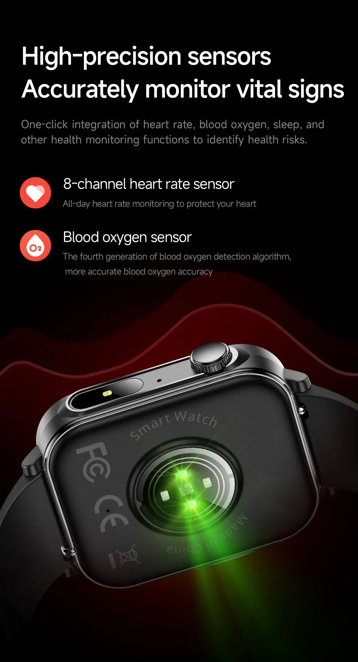 COLMI P80 Type-c Smartwatch Men Women Health Manager Bluetooth Call IP67 Waterproof Flashlight Smart Watch For Xiaomi iOS Phone - Wear444