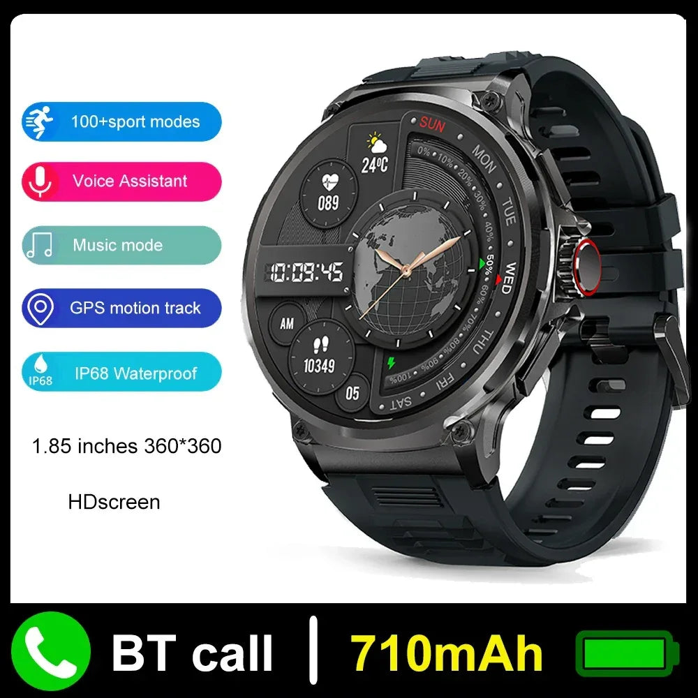 2025 New V69 1.85 Inch HD Bluetooth Call 710mAh Smart Watch Men Sports Fitness Tracker Heart Monitor Smartwatch For Android IOS - Wear444