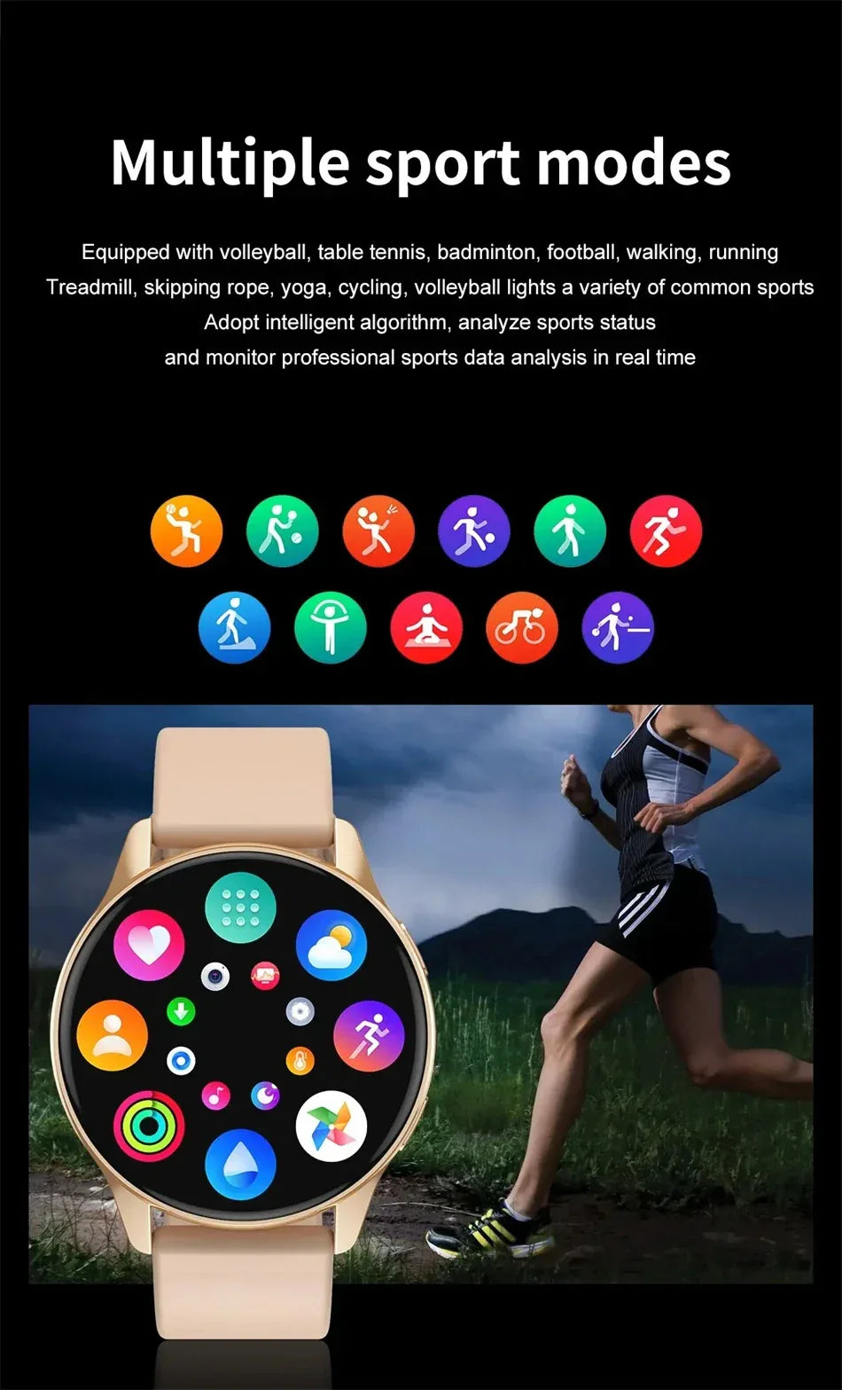 LIGE Women Smart Watch For Men Bluetooth Call Waterproof Watch Sport Fitness Health Monitoring Smartwatch Ladies For Android IOS - Wear444