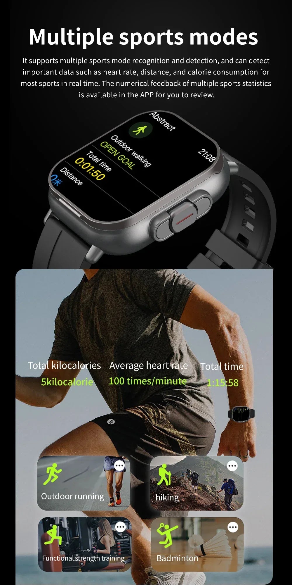 NFC Smart Watch TWS 2-in-1 Headset Bluetooth Call Heart Rate Blood Pressure Health Monitoring Headphones Play Music Smartwatch - Wear444