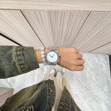 Men's Quartz Watch 2025 Trendy Transparent Design Arabic Numerals High-End Feel Cool Fashionable Timepiece for Gentlemen