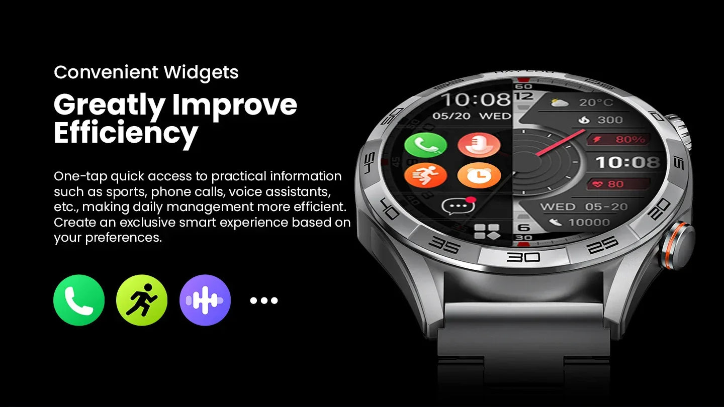 HAYLOU Solar 5 Voice Calling Smartwatch 1.58'' AMOLED Display 60Hz Smart Watch 24H Health Monitoring Sports Smartwatch for Men - Wear444