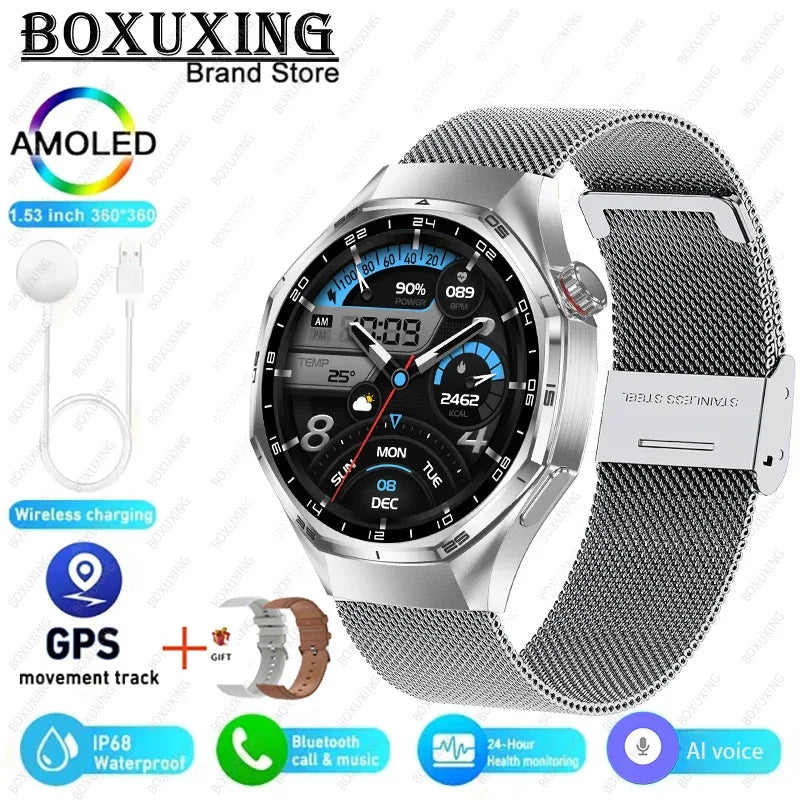 2026 New Upgrade Watch 6 Max GPS Workout Tracking Heart Rate Blood oxygen AMOLED Bluetooth Call Sport Waterproof Smart Watch - Wear444