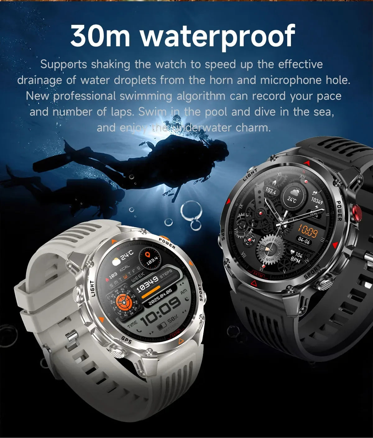 2025 New Women's Fashion Sports Smart Watch Built in GPS 3ATM Waterproof Bluetooth Call Health Monitoring Smartwatches For Women - Wear444