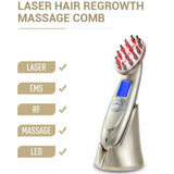 Electric Laser Hair Growth Comb Anti Hair Loss Massage Therapy Infrared RF Red Light EMS Vibration Massager Hair Brush Hair Care