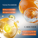 5x Vitamin C Skin Care Product Set Vitamin C Facial Cleanser Toner Essence Cream Portable Skin Care Portable Travel Carrying Set