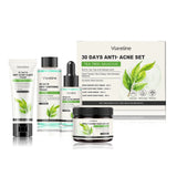 Salicylic Face Care Set Cleansing Pores Cleanser Moisturizing Toner Oil Control Serum Anti Acne Face Cream Smoothing Skin Care