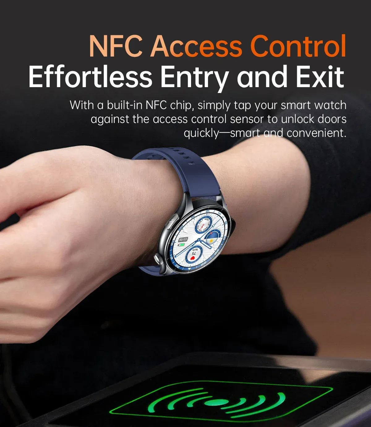 2025 New NFC+ECG+PPG Health Smart Watch BMI Fat Heart Rate Blood Pressure Watch 380mAh BT Call IP68 Waterproof Sports Bracelet - Wear444