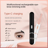 Detachable Electric Eyebrow Trimmer Multi-purpose Rotatable Hair Shaving Machine Usb Charging Precision Hair Remove Tools