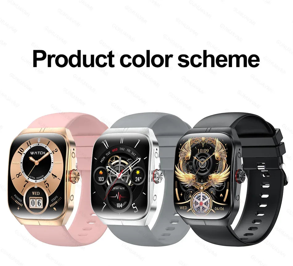 2025 NFC Smartwatch AMOLED Screen Always show Time Bluetooth Call Series 9 Clock Custom Dial Men Sport Health Women Smart Watch - Wear444