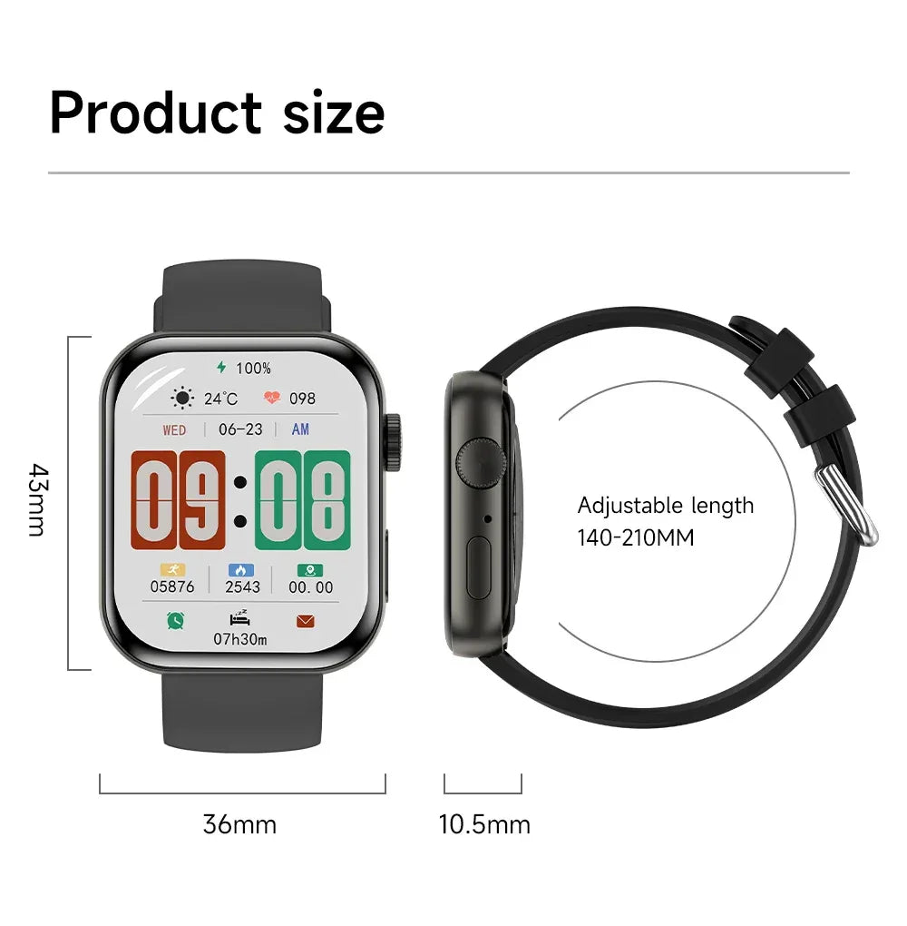 2026 Fit 3 Series 11 Smart Watch 1.83" AMOLED Screen Health Monitoring GPS Track HD Talk Sports Women Waterproof Watches For IOS - Wear444