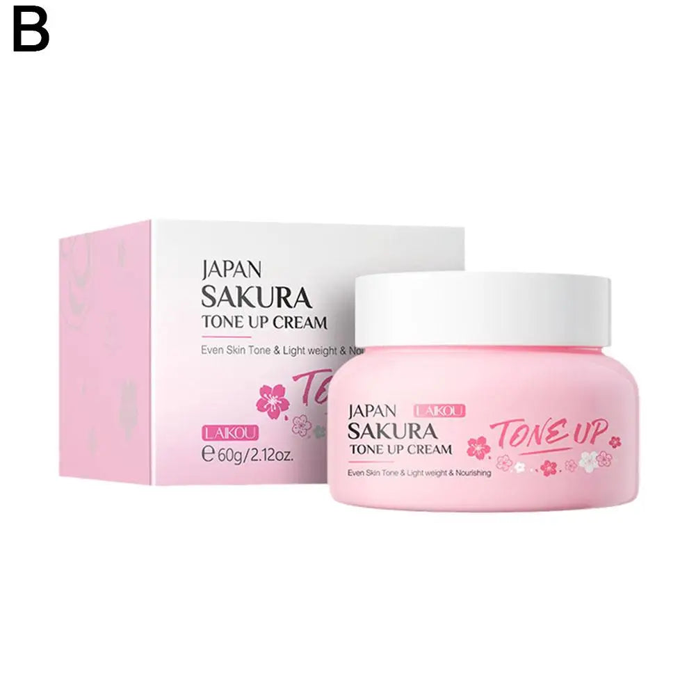 Sakura Lazy Cream Lightening Nourishing Brightening Skin Tone Natural Makeup Moisturzing Facial Cream