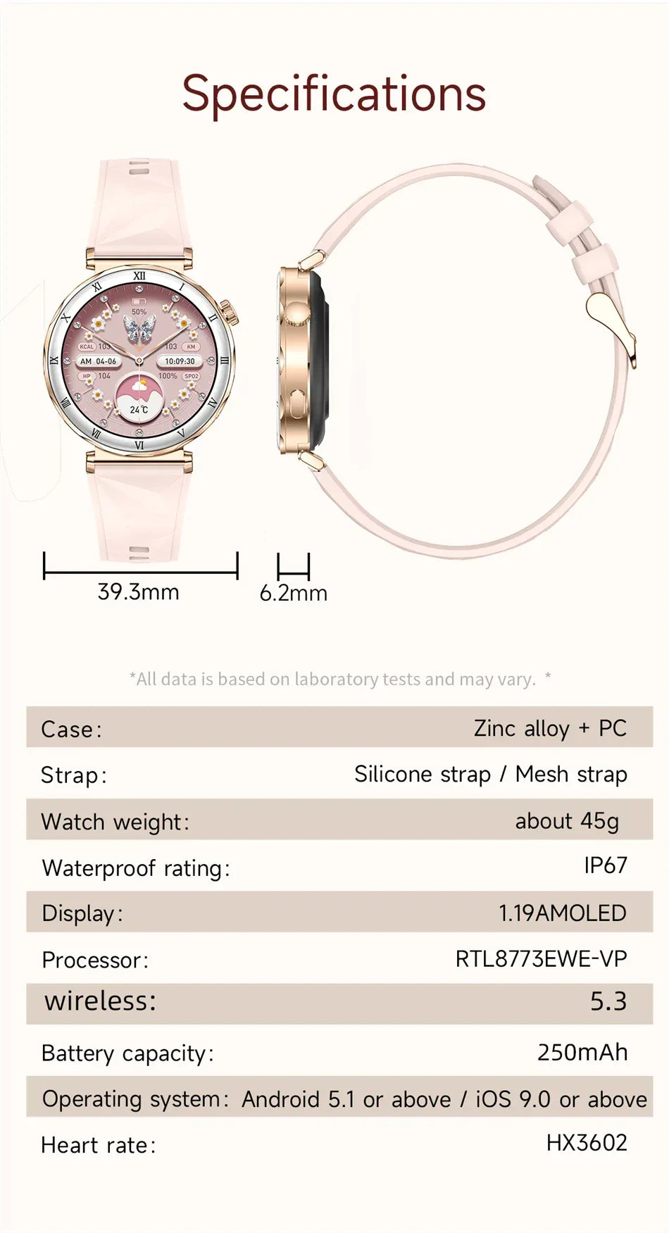 2025 New Fashion Smart Watch Women AMOLED Screen Bluetooth Call Watches Custom Dials Female Health Music Sport Ladies Smartwatch - Wear444