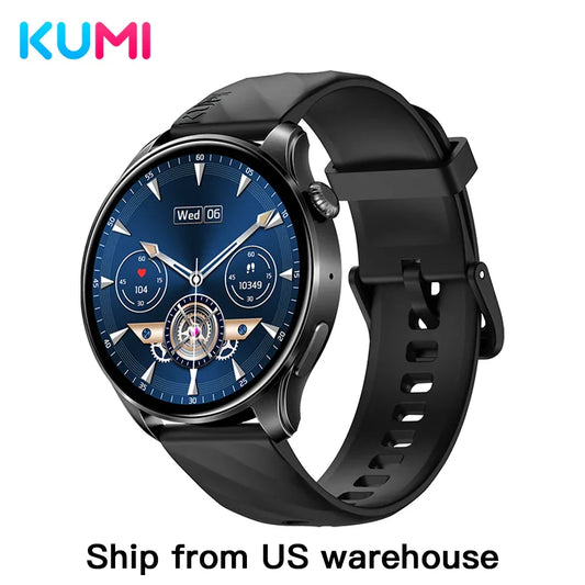 KUMI GW3 Pro Smartwatch 1.43" AMOLED IP68 Waterproof Bluetooth 5.2 Fitness Tracker Heart Rate Blood Oxygen Monitor - Wear444