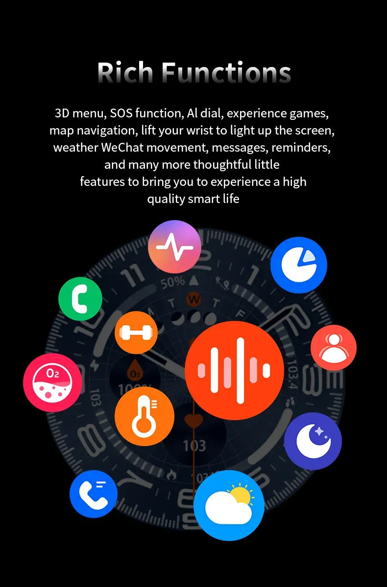 2025 New Watch8 Ultra Smart Watch Classic NFC Health Monitoring Bluetooth Call 3ATM Waterproof HD Smartwatch For IOS Android - Wear444