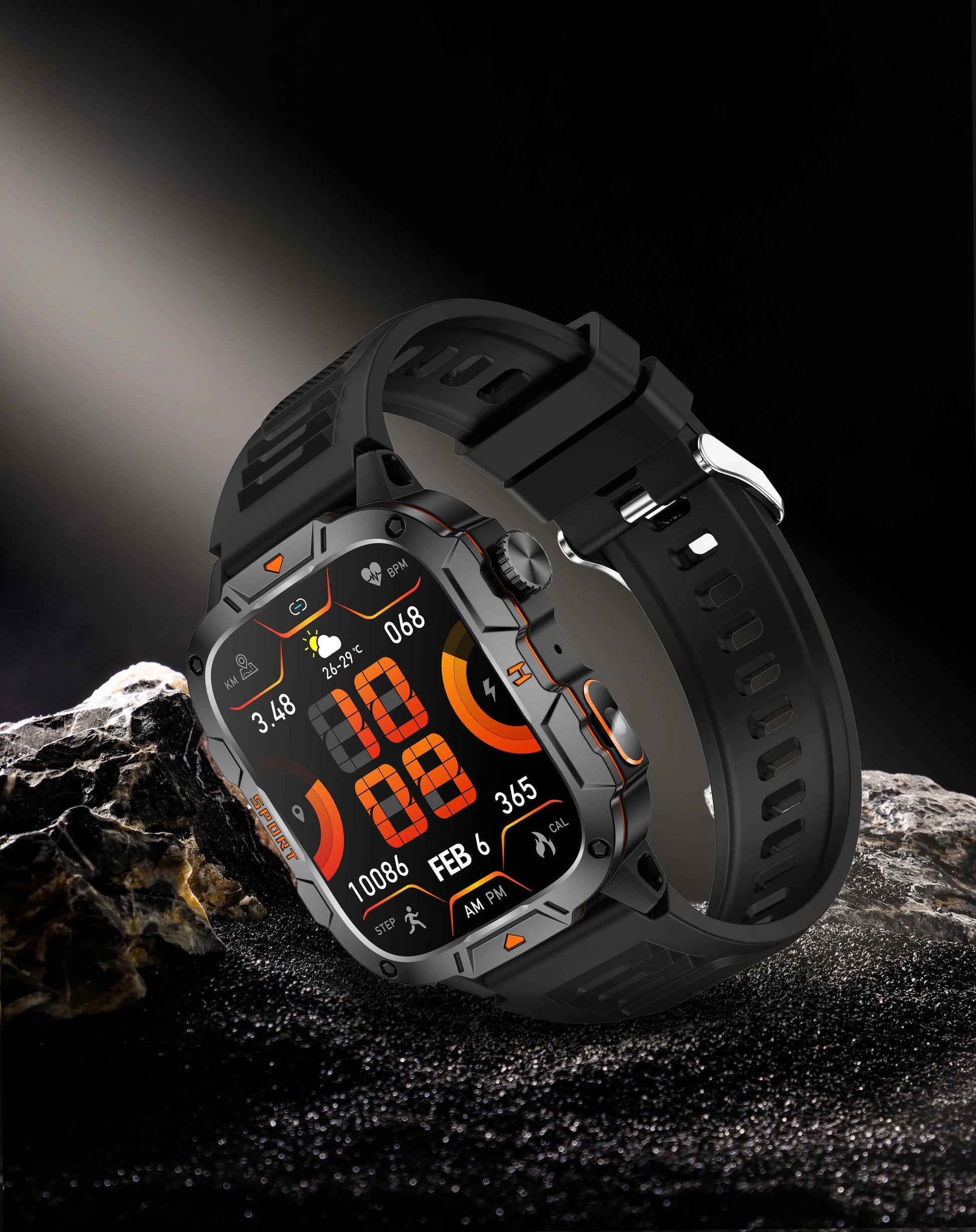 2025 Outdoor Sports Smart Watch GPS Tracker 5ATM Flashlight 1.96" HD Display Screen Bluetooth Call Men Fitness Watches - Wear444