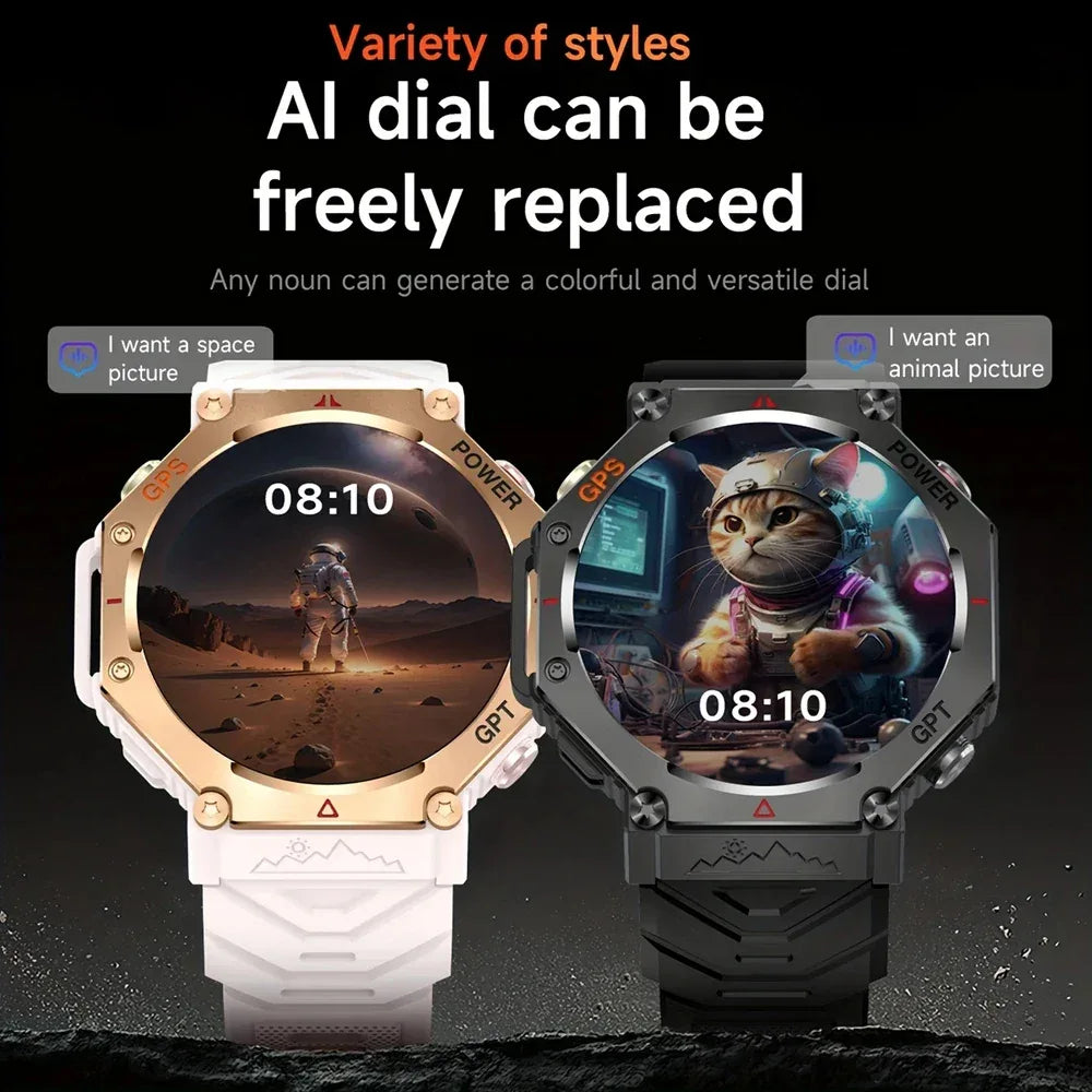 SENBONO GPS Smart Watch Men Built-in GPS Bluetooth Call AI GPT Fitness Tracker Waterproof Military Sports Smartwatch for Men - Wear444