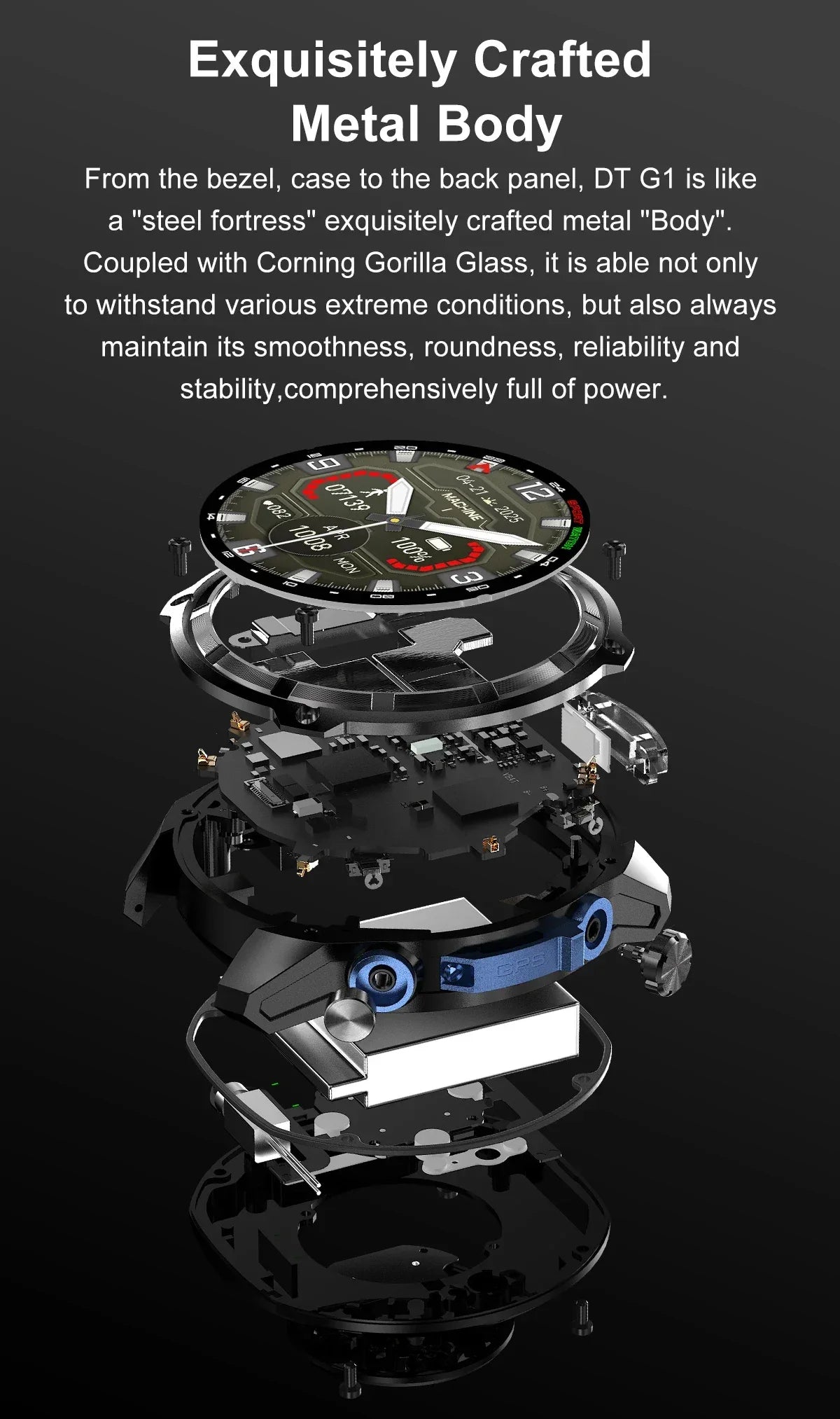 2025 New T-Rex Tactical Smartwatch Built-in GPS Offline Map 4GB Memory 5ATM IP69K Swimming Waterproof Men Militray Smart Bracele - Wear444