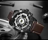 MEGIR Luxury Men's Watch Leather Belt Quartz Business Watches Luminous Fashion Sports Man Wristwatch Clock Relogios Masculino