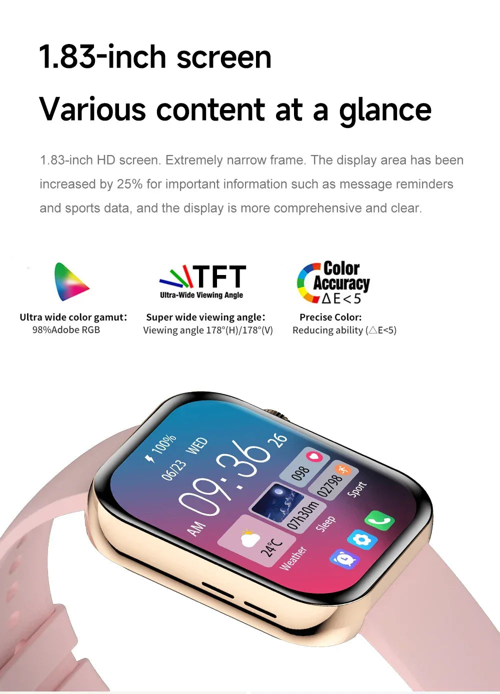 2026 Fit 3 Series 11 Smart Watch 1.83" AMOLED Screen Health Monitoring GPS Track HD Talk Sports Women Waterproof Watches For IOS - Wear444