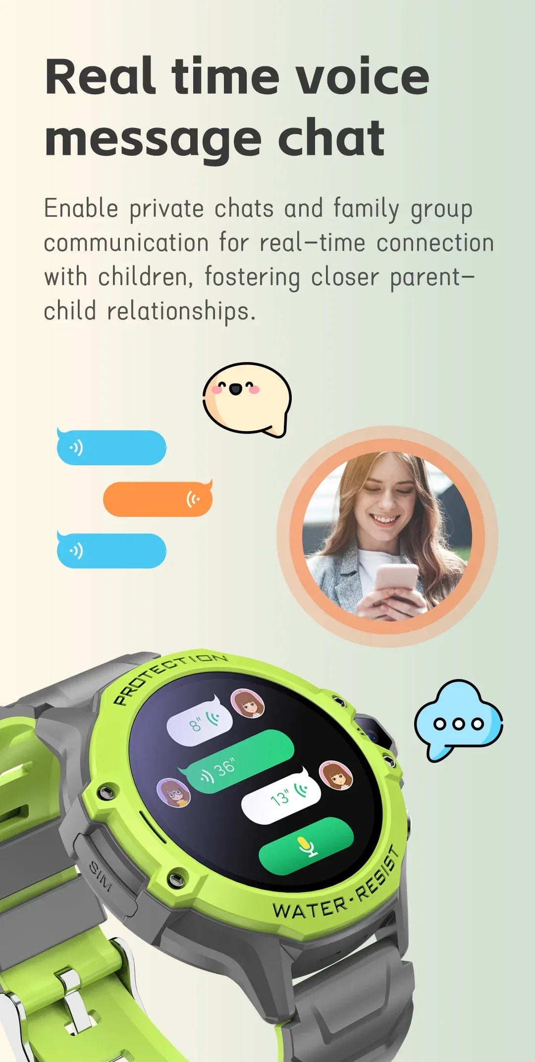Kids 4G Smart Watch Student 1.28" Waterproof GPS WIFI LBS Location Video Call Chat Calculator Children Smartwatch 670Mah Battery - Wear444