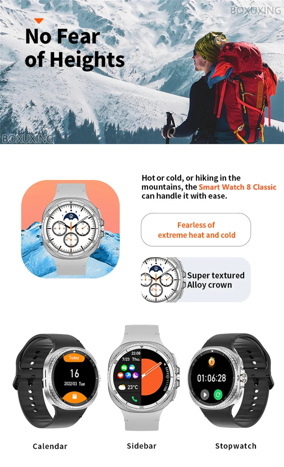 2025New Watch 8 Classic Smart Watch Men AMOLED Screen Bluetooth Call GPS Track Heart Rate IP68 Waterproof Smartwatch For Samsung - Wear444