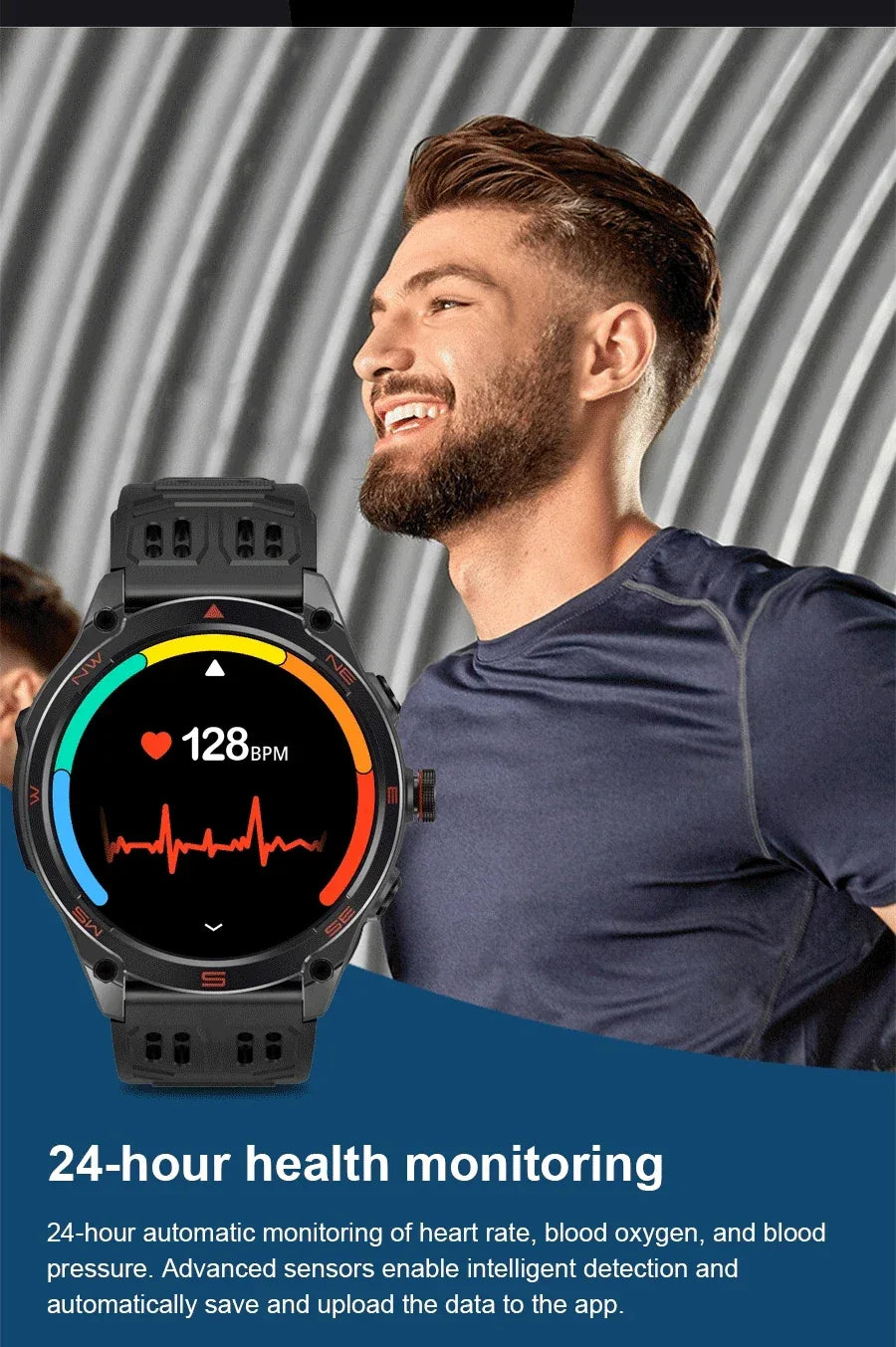 2025 New Military T-Rex 3 Ultra GPS Smart Watch 1000mAh Battery 10ATM Waterproof Compass Flashlight Sports trackr Smartwatch Men - Wear444