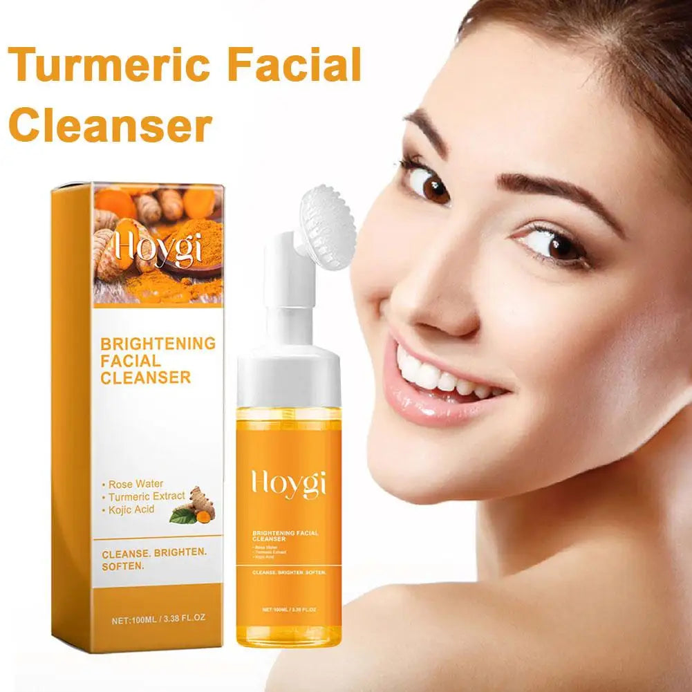Tuemeric Facial Cleanser for a Radiant Glow Daily Skin Brightening Foaming Face Wash to Even Out Skin Tone, 100ml L0M0