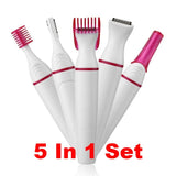Female 5-in-1 hair removal machine, female eyebrow trimming machine, female shaver, hair removal razor, facial hair removal mach