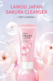 Sakura Sunscreen and Cleanser RichFoam Deep Clean Remove Grease Improve Oily Face Wash Cream GentleMoisturizing Remove Blackhead