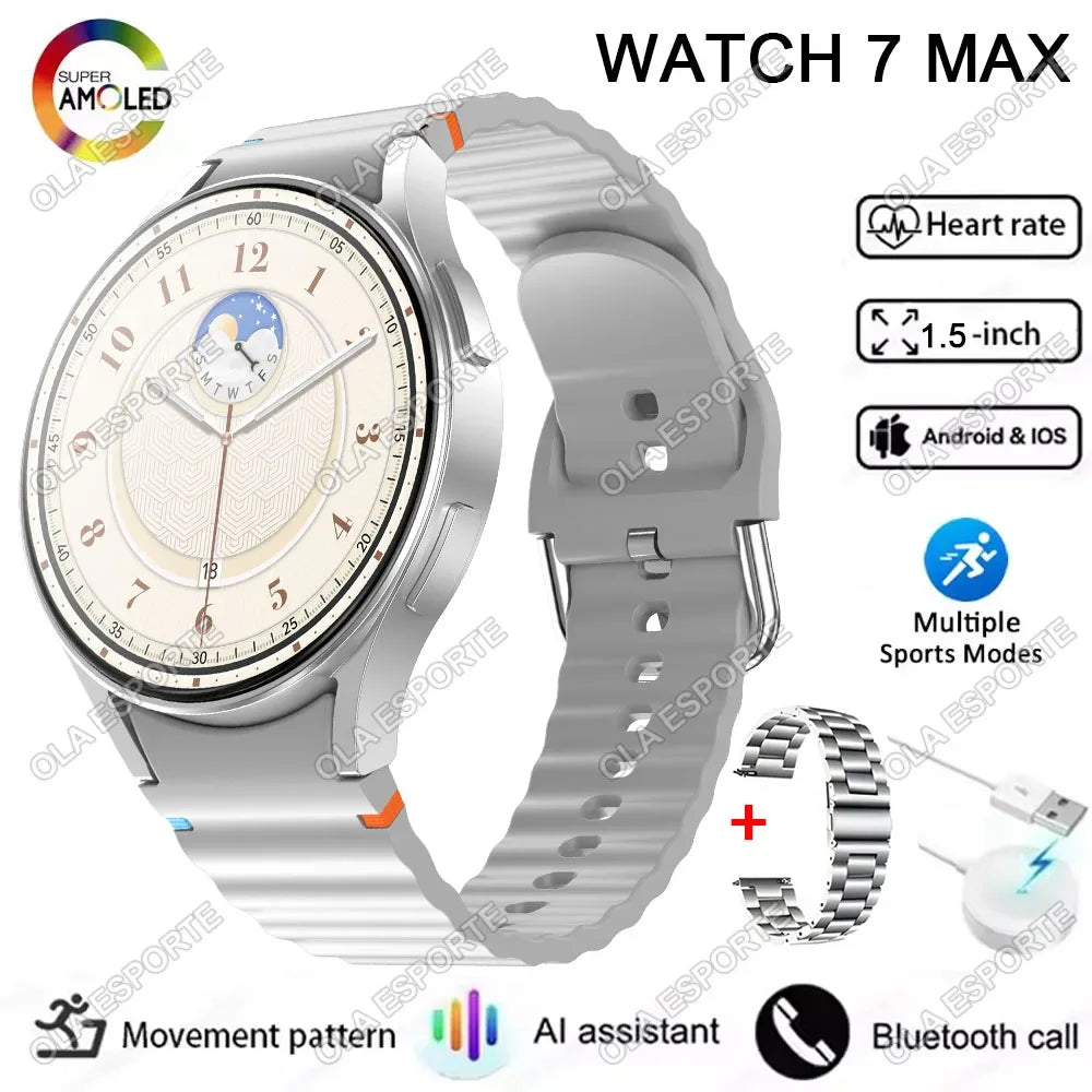 Smart Watch 6 Pro Original Premium GPS Smartwatches For Women Men Amoled Display Bluetooth Call 5ATM Waterproof Sport Wristwatch - Wear444