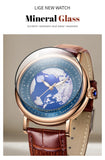 LIGE Quartz Man Watch Leather Fashion Luxury Watch for Men Military Casual Sports Outdoor Waterproof Wristwatch Reloj Hombre New