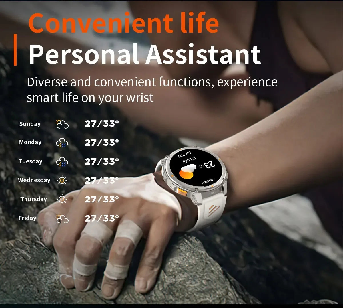 2026 New T-REX 3 PRO 1100mAh Large Battery Smart Watch 10ATM Waterproof GPS 1.7" HD AMOLED Call Sports Flashlight Smartwatch Men - Wear444