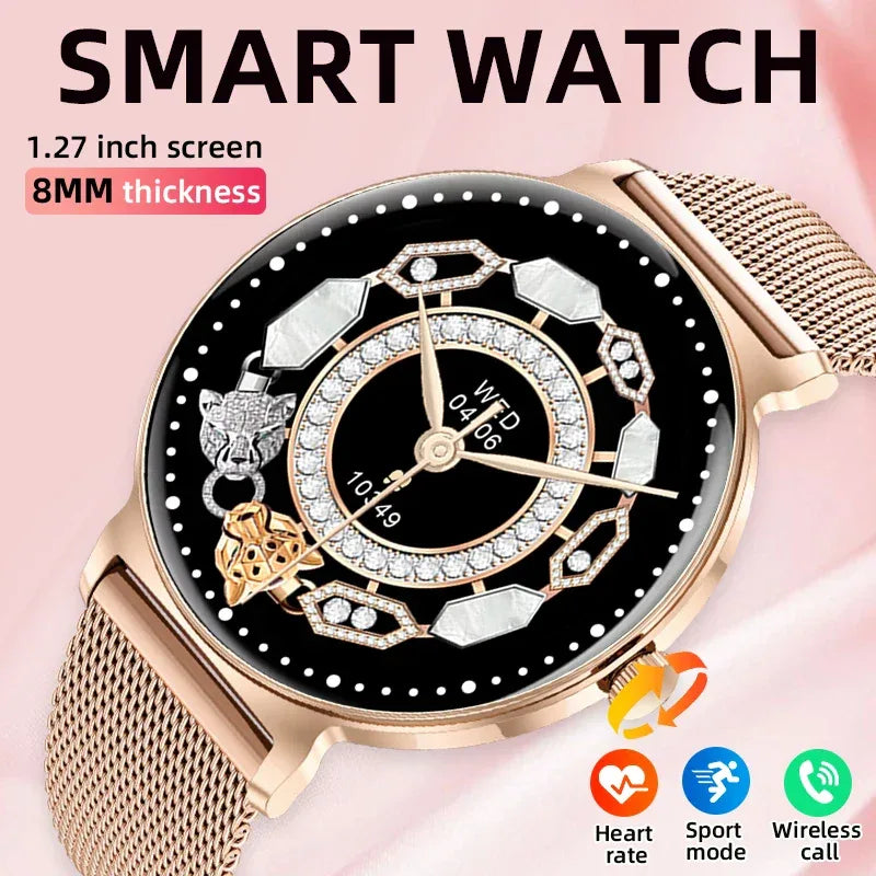 For Android IOS New Ultra Thin Smart Watch Women Screen Always Display Time Sports Bracelet Bluetooth Call Fashion Smartwatch - Wear444